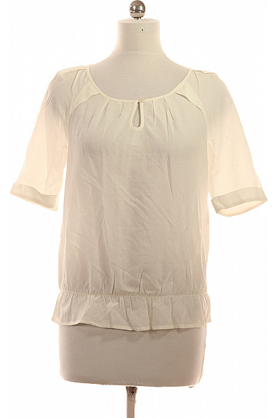 Next Bílá halenka s krátkým rukávem a gumou v pase Vel. 40 | Next | obrázek 2