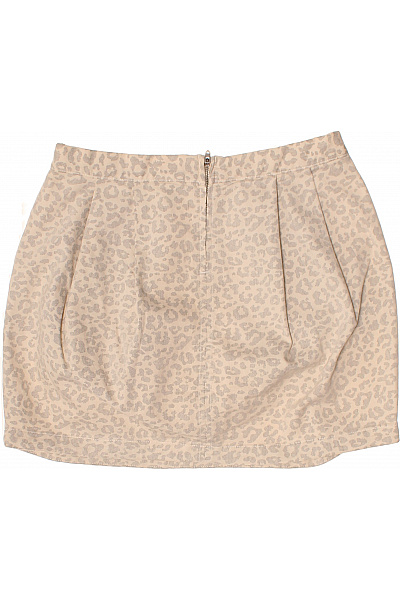 Dámská mini sukně s potiskem leopardí vzor béžová Vel. 34 | Unimoda | obrázek 2