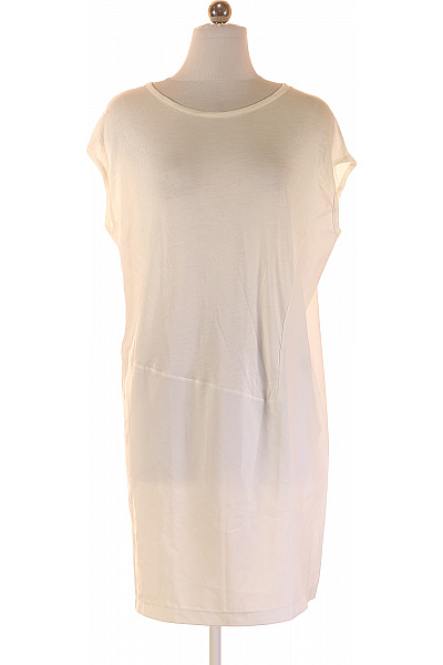 MANGO Dámské Bílé Tričkové šaty Volnočasové Letní Oversized Minimalistické Vel. S