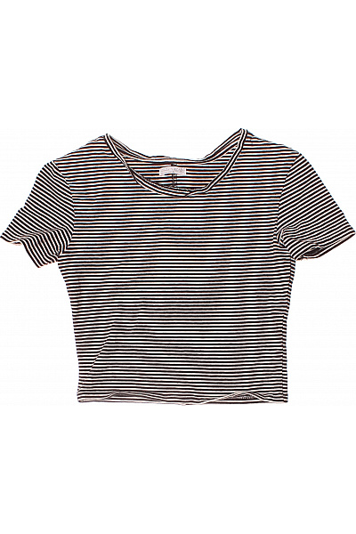 ZARA Dámské tričko s krátkým rukávem a pruhy basic crop top Vel. S | ZARA | obrázek 2