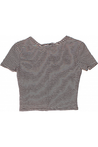 ZARA Dámské tričko s krátkým rukávem a pruhy basic crop top Vel. S | ZARA | obrázek 3