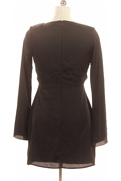 TRENDYOL Dámské šaty zavinovací s dlouhým rukávem černé saténové elegantní Vel. 38 | TRENDYOL | obrázek 3