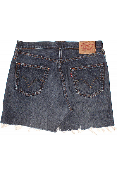 LEVIS Dámská džínová mini sukně s třásněmi asymetrická modrá Vel. L | LEVIS | obrázek 3