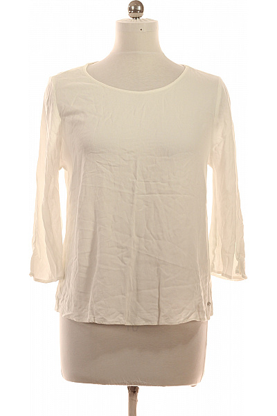Dámské tričko s dlouhým rukávem bílé jednobarevné basic Vel. XL | Unimoda | obrázek 2
