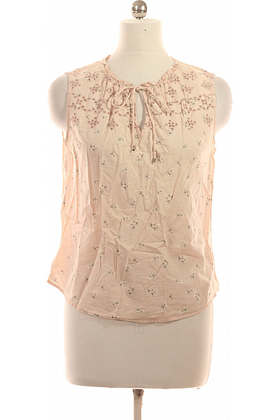 Next růžová halenka bez rukávů s potiskem květinová boho bavlna Vel. 40 | Next | obrázek 2