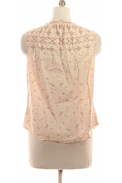 Next růžová halenka bez rukávů s potiskem květinová boho bavlna Vel. 40 | Next | obrázek 3