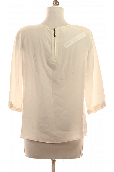 MADELEINE Dámská halenka s krátkým rukávem elegantní bílá průsvitná Velikost XL | MADELEINE | obrázek 3