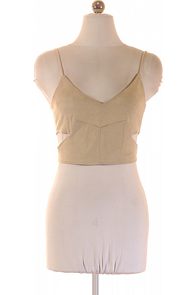 Gina Benotti Béžový Crop Top Bez Rukávů S Průstřihy Vel. Xs