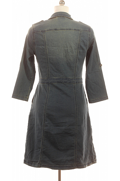 Cream dámské džínové šaty s dlouhým rukávem košilové volnočasové Vel. EU 36 | Cream | obrázek 3