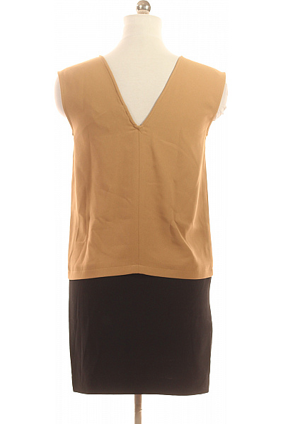 MANGO Dámské šaty bez rukávů midi hnědé polyesterové Velikost M | MANGO | obrázek 3