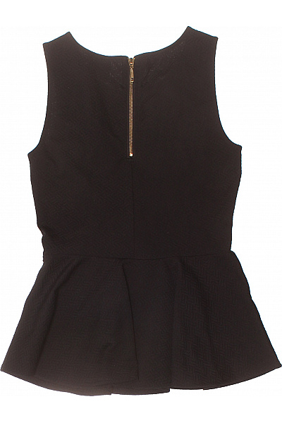 VERO MODA černá halenka bez rukávů peplum elegantní na zip Velikost XS | VERO MODA | obrázek 3