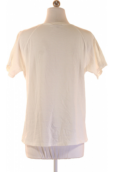 massimo dutti Dámské tričko s krátkým rukávem bílé basic Vel. S | massimo dutti | obrázek 3