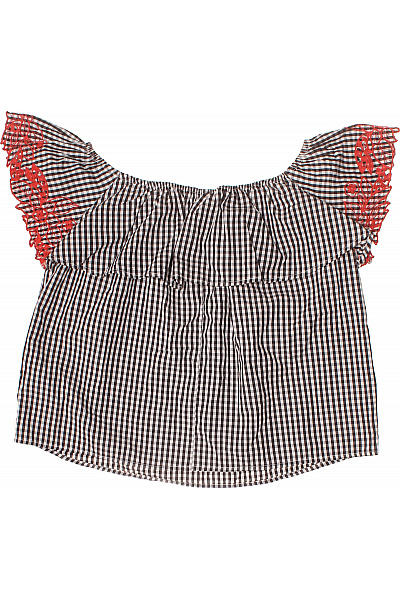 New look Dámská halenka s krátkým rukávem a volánky kostkovaná Vel. EU 36 | New look | obrázek 3