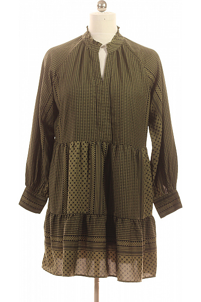 ONLY Zelené šaty s dlouhým rukávem a potiskem boho Velikost 40 | ONLY | obrázek 2