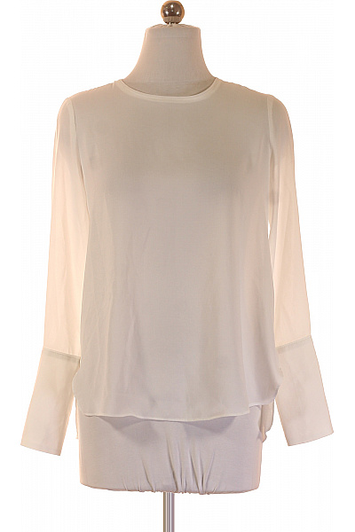 MANGO Dámská halenka s dlouhým rukávem elegantní bílá průsvitná volná Vel. xs | MANGO | obrázek 2