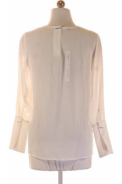 MANGO Dámská halenka s dlouhým rukávem elegantní bílá průsvitná volná Vel. xs | MANGO | obrázek 3
