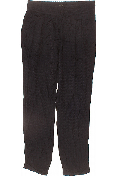 massimo dutti Dámské černé volnočasové kalhoty s gumou v pase Vel. 38 | massimo dutti | obrázek 2