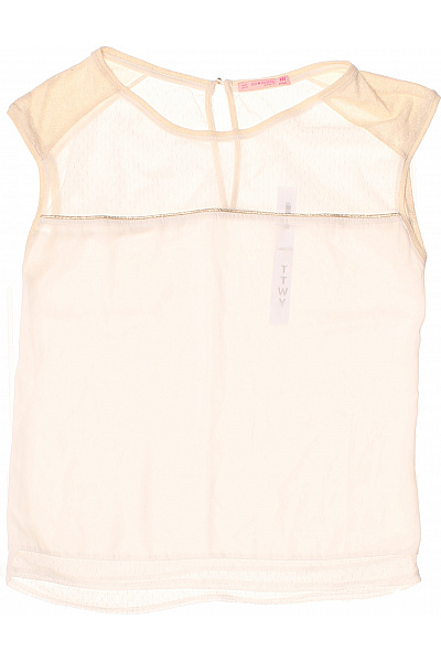 Bershka Dámská halenka krátký rukáv průsvitná elegantní Vel. M | Bershka | obrázek 2