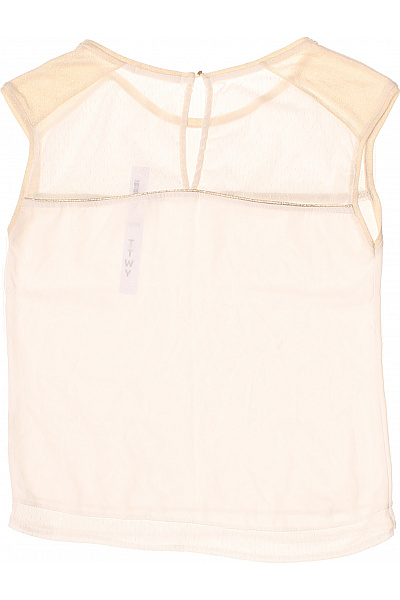 Bershka Dámská halenka krátký rukáv průsvitná elegantní Vel. M | Bershka | obrázek 3