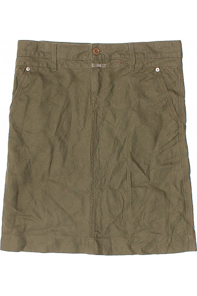 CLOSED lněná khaki sukně ke kolenům s kapsami rovná Vel. 44 | CLOSED | obrázek 2