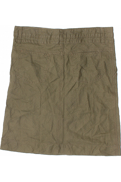 CLOSED lněná khaki sukně ke kolenům s kapsami rovná Vel. 44 | CLOSED | obrázek 3