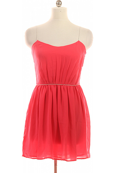 MANGO Dámské šaty na ramínka krátké letní plisované růžové Vel. M | MANGO | obrázek 2