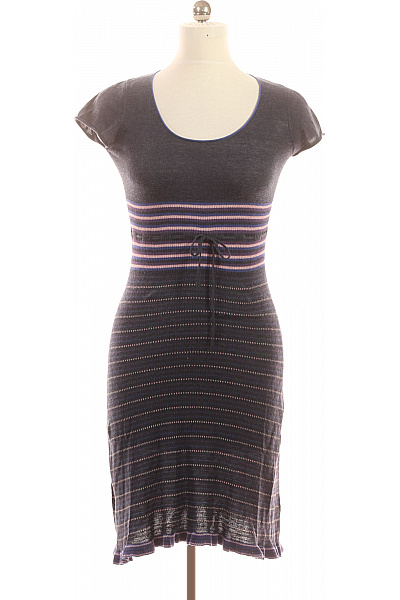White Stuff Dámské šaty s krátkým rukávem a páskem pruhované volnočasové úpletové Velikost 8 | White Stuff | obrázek 2
