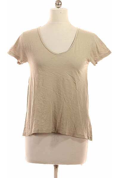 American Vintage Dámské tričko s krátkým rukávem béžové bavlněné basic Velikost EU M | American Vintage | obrázek 2