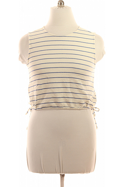 MANGO Dámské pruhované tričko bez rukávů crop top Velikost EU L | MANGO | obrázek 2