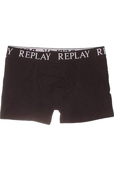 REPLAY pánské bavlněné boxerky černé | REPLAY | obrázek 2