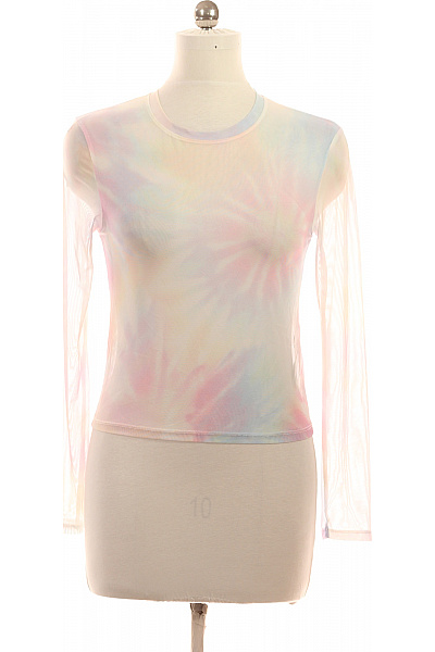 Bershka Dámská halenka s dlouhým rukávem a potiskem tie-dye průsvitná Vel. M | Bershka | obrázek 2
