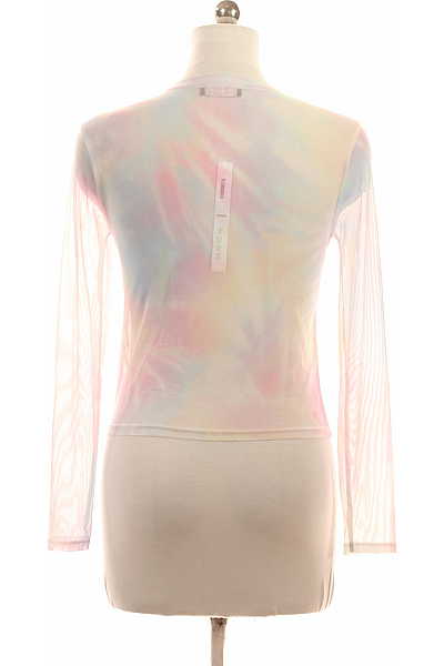 Bershka Dámská halenka s dlouhým rukávem a potiskem tie-dye průsvitná Vel. M | Bershka | obrázek 3