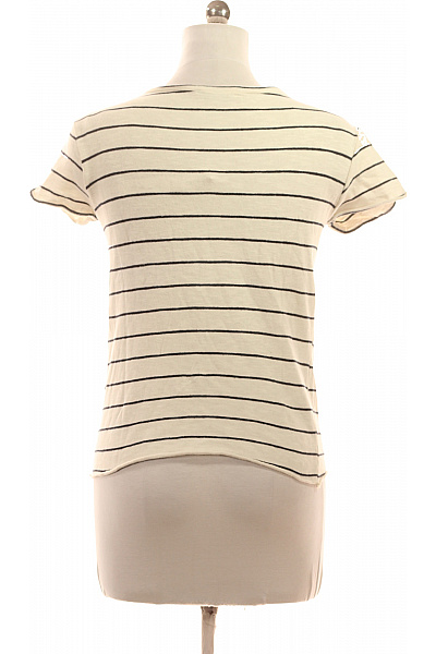 ZARA Dámské pruhované tričko s krátkým rukávem a potiskem Velikost EU S | ZARA | obrázek 2