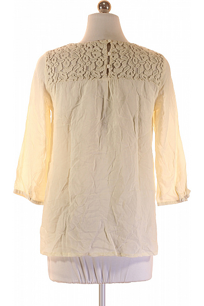OBJECT Dámská halenka krémová krajková s 3/4 rukávem boho Vel. S | OBJECT | obrázek 3