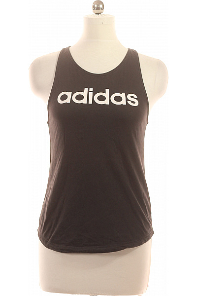 ADIDAS dámské tričko bez rukávů s nápisem basic bavlněné černé Vel. EU S | ADIDAS | obrázek 2