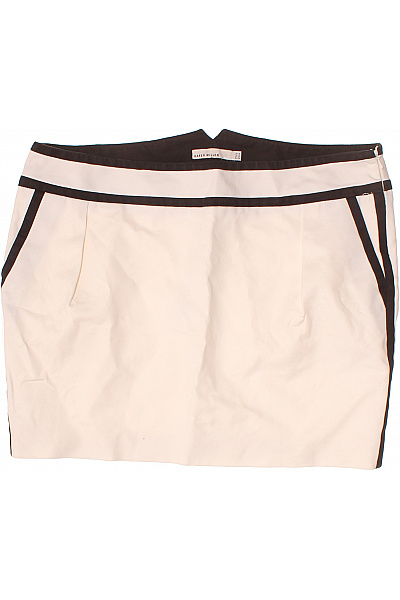 Karen Millen Béžová Mini Sukně S Kapsami A černým Lemováním Vel. 44