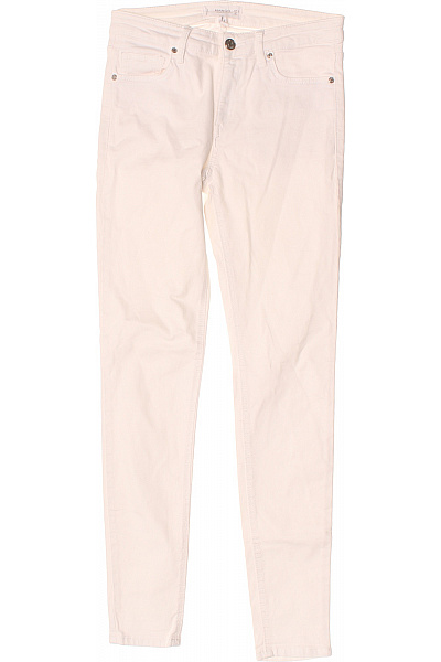 MANGO Dámské Bílé Skinny Džíny S Vysokým Pasem Velikost 34