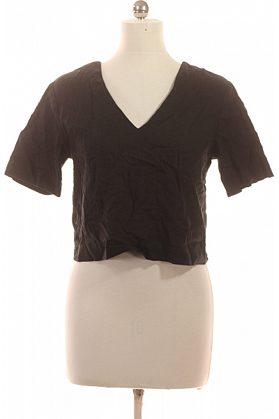 MANGO Dámské tričko krátký rukáv černé crop top Velikost m | MANGO | obrázek 2