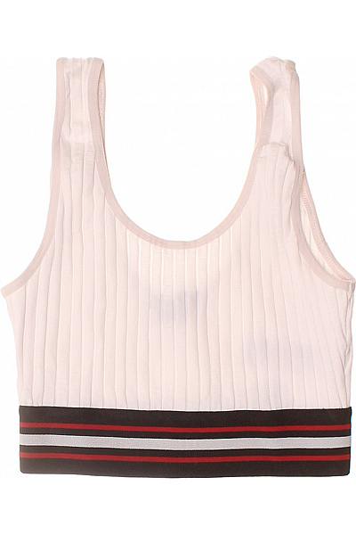 Topshop růžové tílko bez rukávů s pruhy basic fitness Velikost 36 | Topshop | obrázek 2