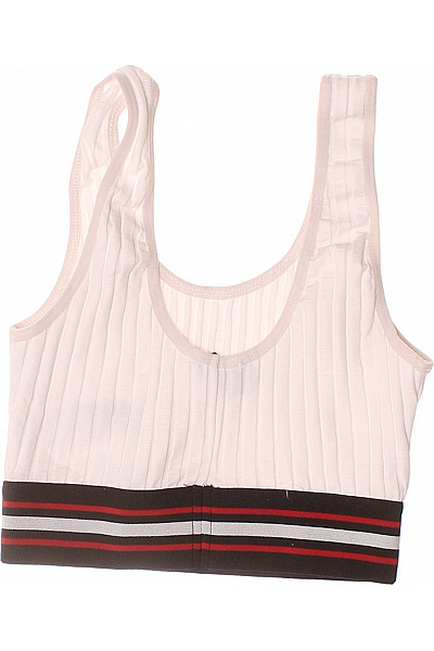 Topshop růžové tílko bez rukávů s pruhy basic fitness Velikost 36 | Topshop | obrázek 3