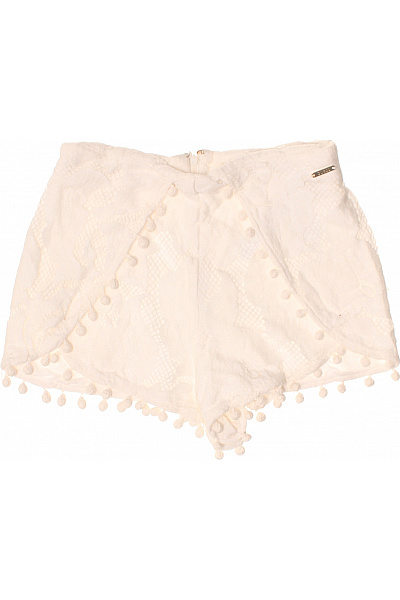 Guess Dámské Bílé Krajkové Kraťasy S Pompony Vel. 26