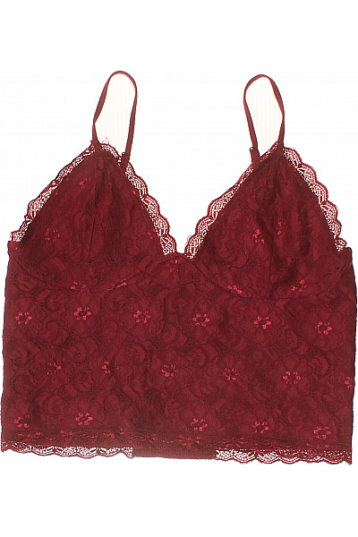 Bik Bok dámské krajkové crop top bez rukávů červené Velikost L | Bik Bok | obrázek 2