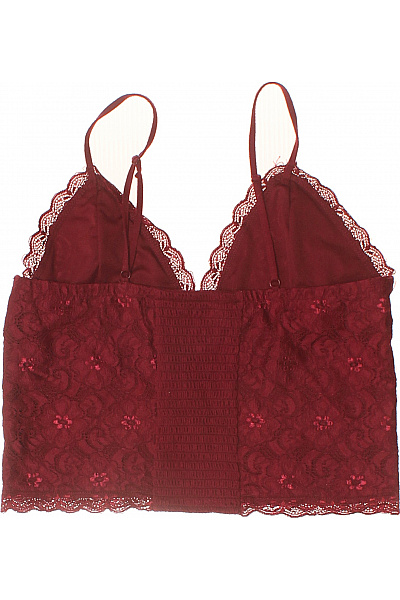 Bik Bok dámské krajkové crop top bez rukávů červené Velikost L | Bik Bok | obrázek 3