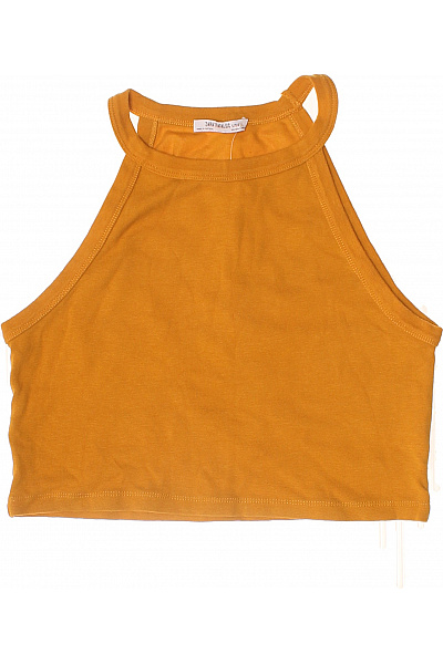 ZARA Dámské tričko bez rukávů hořčicové crop top Velikost S | ZARA | obrázek 2