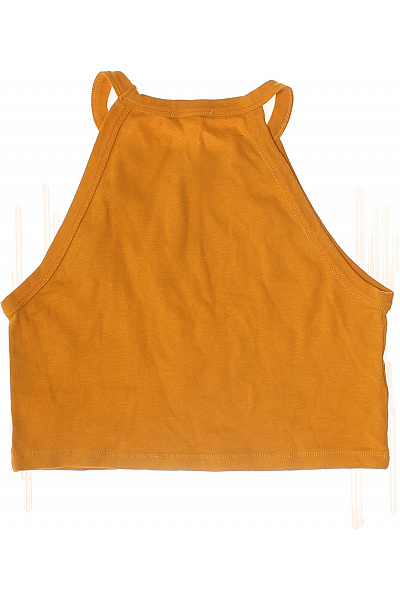 ZARA Dámské tričko bez rukávů hořčicové crop top Velikost S | ZARA | obrázek 3