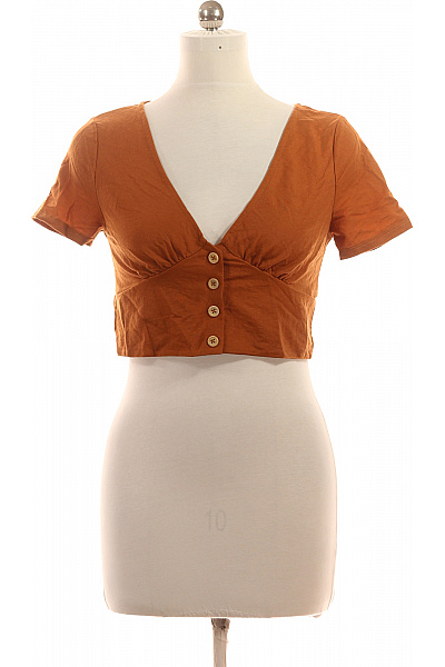 ONLY Dámské tričko s krátkým rukávem oranžové crop top Vel. l | ONLY | obrázek 2