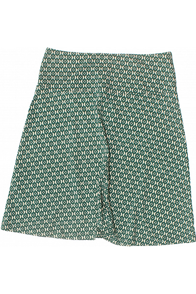 Zelená vzorovaná áčková sukně ke kolenům s potiskem Vel. M | Unimoda | obrázek 3