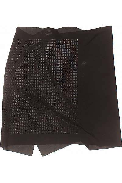 Dámská černá zavinovací sukně s flitry a mašlí Vel. L/XL | Unimoda | obrázek 3