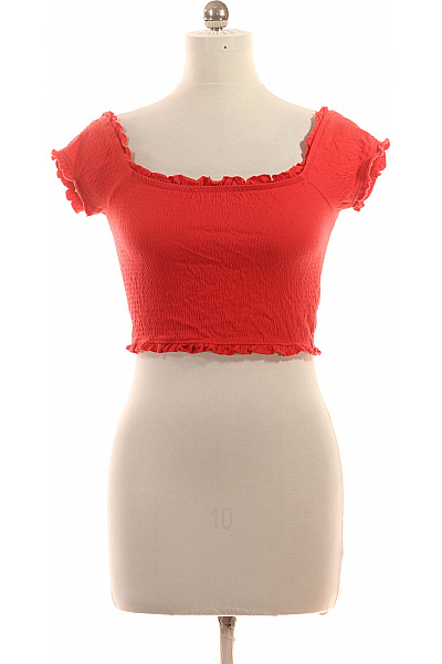 New look Dámské červené tričko s krátkým rukávem a odhalenými rameny crop top Velikost EU 40 | New look | obrázek 2