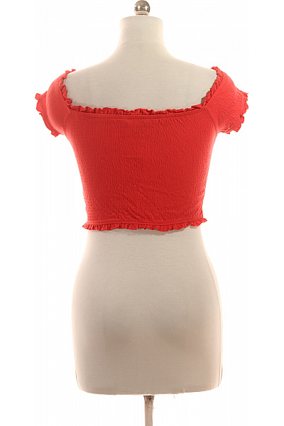 New look Dámské červené tričko s krátkým rukávem a odhalenými rameny crop top Velikost EU 40 | New look | obrázek 3